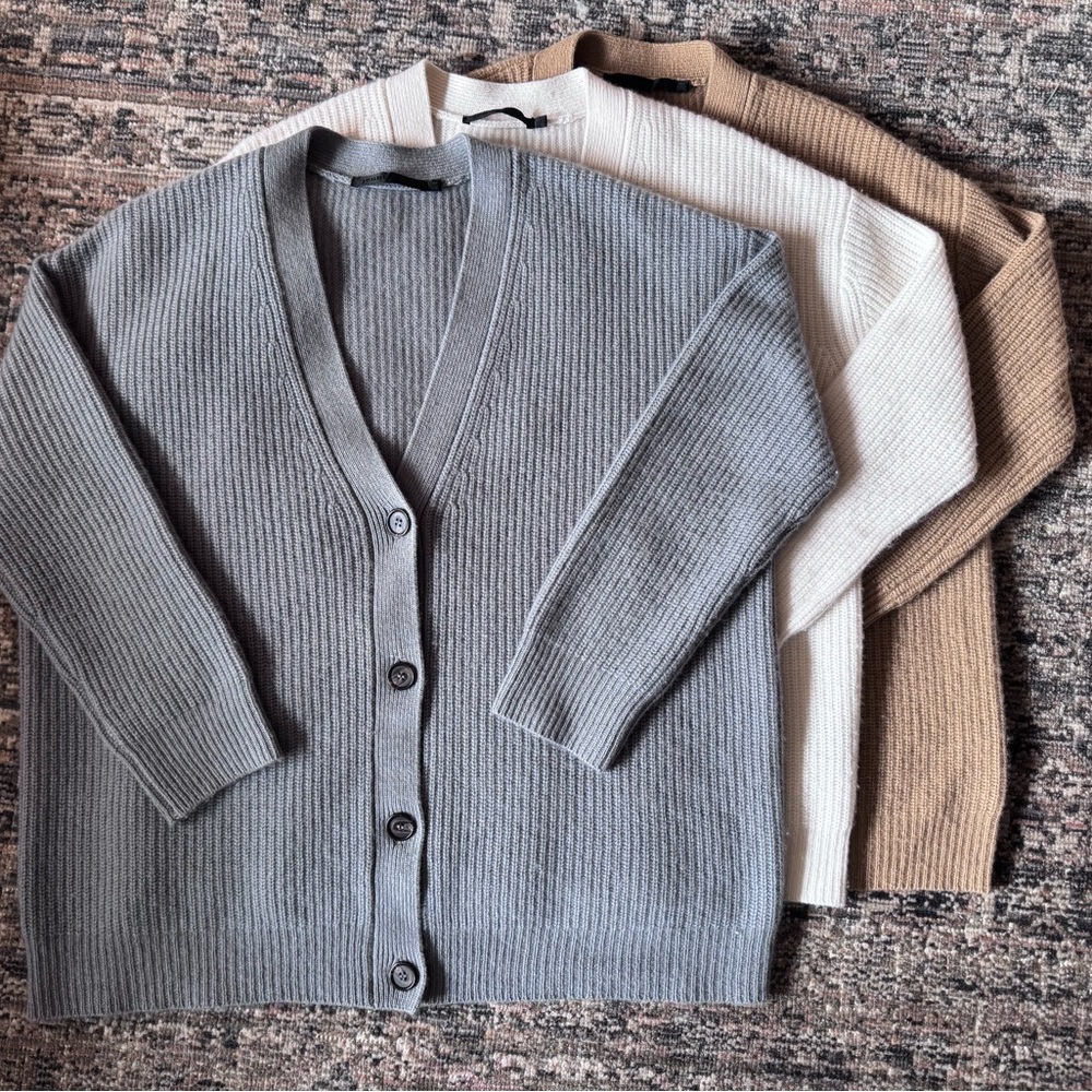 TRADE ONLY DO NOT BUY - Jenni Kayne Cashmere Cocoon Cardigan in Camel XXS - Picture 6 of 7